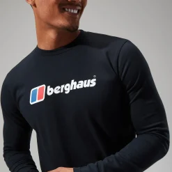 Berghaus Men's Organic Big Logo Long Sleeve Tee Black Online
