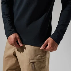 Berghaus Men's Organic Big Logo Long Sleeve Tee Black Online
