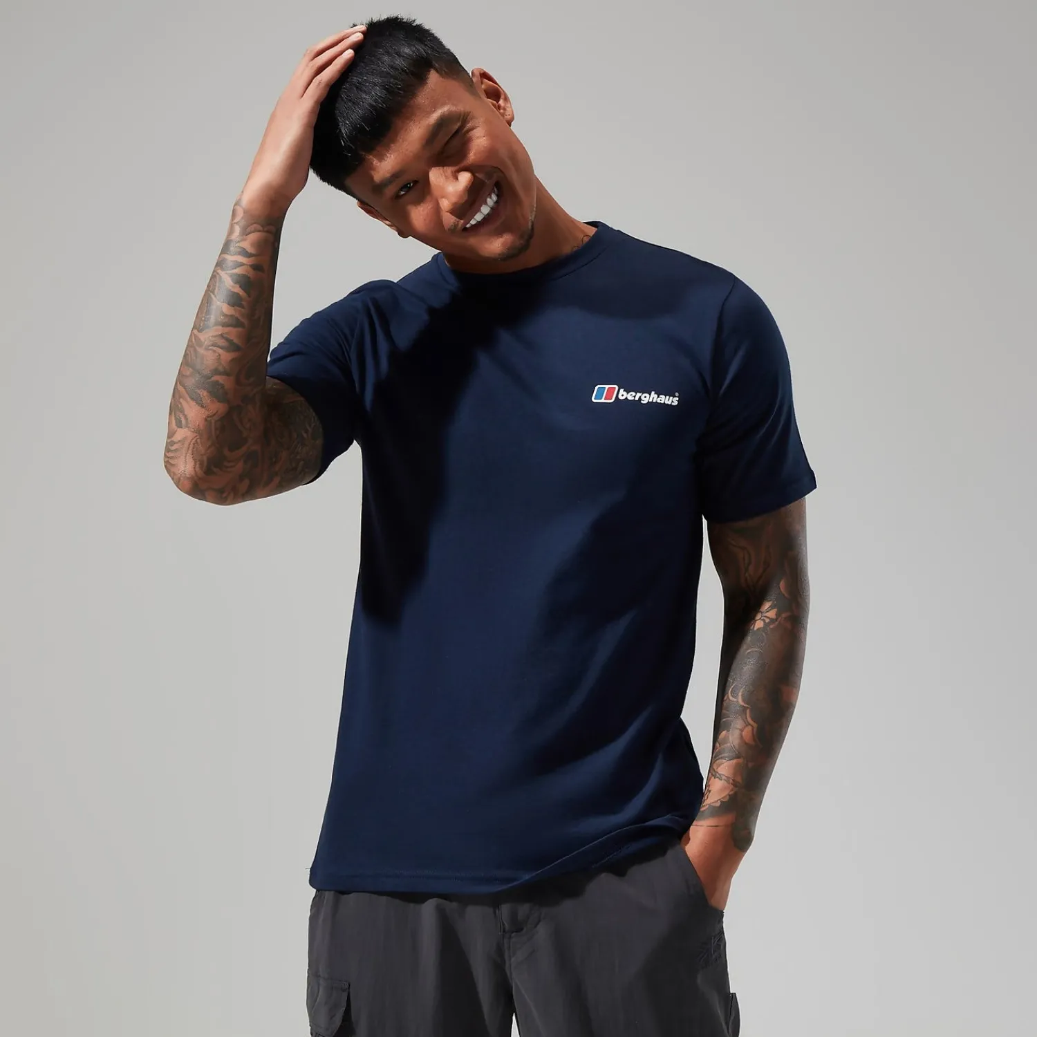 Berghaus Men's Organic Classic Logo Tee Dark Blue Hot