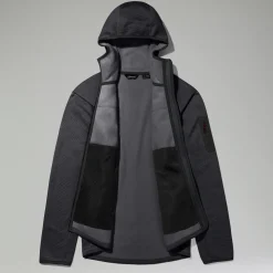 Berghaus Men's Pravitale Mountain 2.0 Hooded Fleece Jacket - Dark Grey/Black Clearance