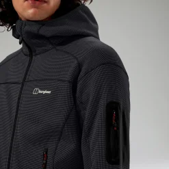 Berghaus Men's Pravitale Mountain 2.0 Hooded Fleece Jacket - Dark Grey/Black Clearance