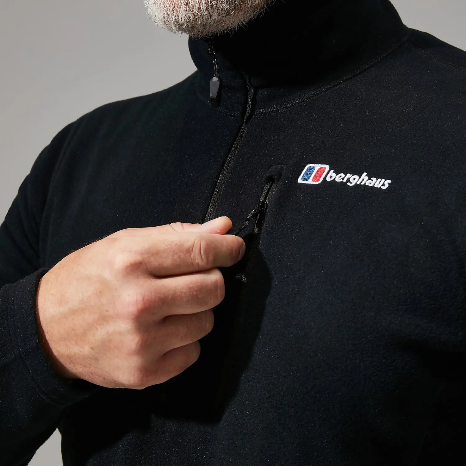 Berghaus Men's Prism Micro Polartec Half Zip - Black Hot