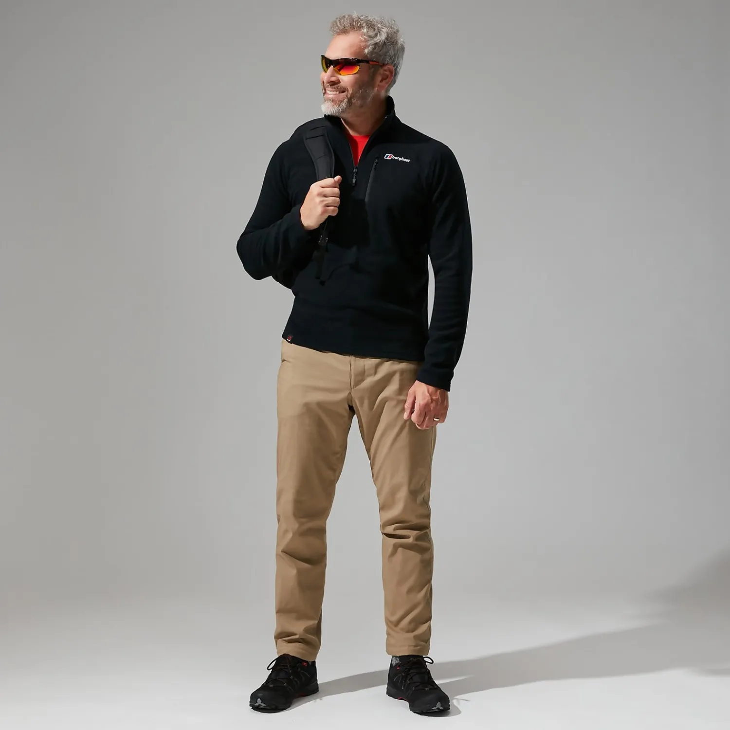 Berghaus Men's Prism Micro Polartec Half Zip - Black Hot