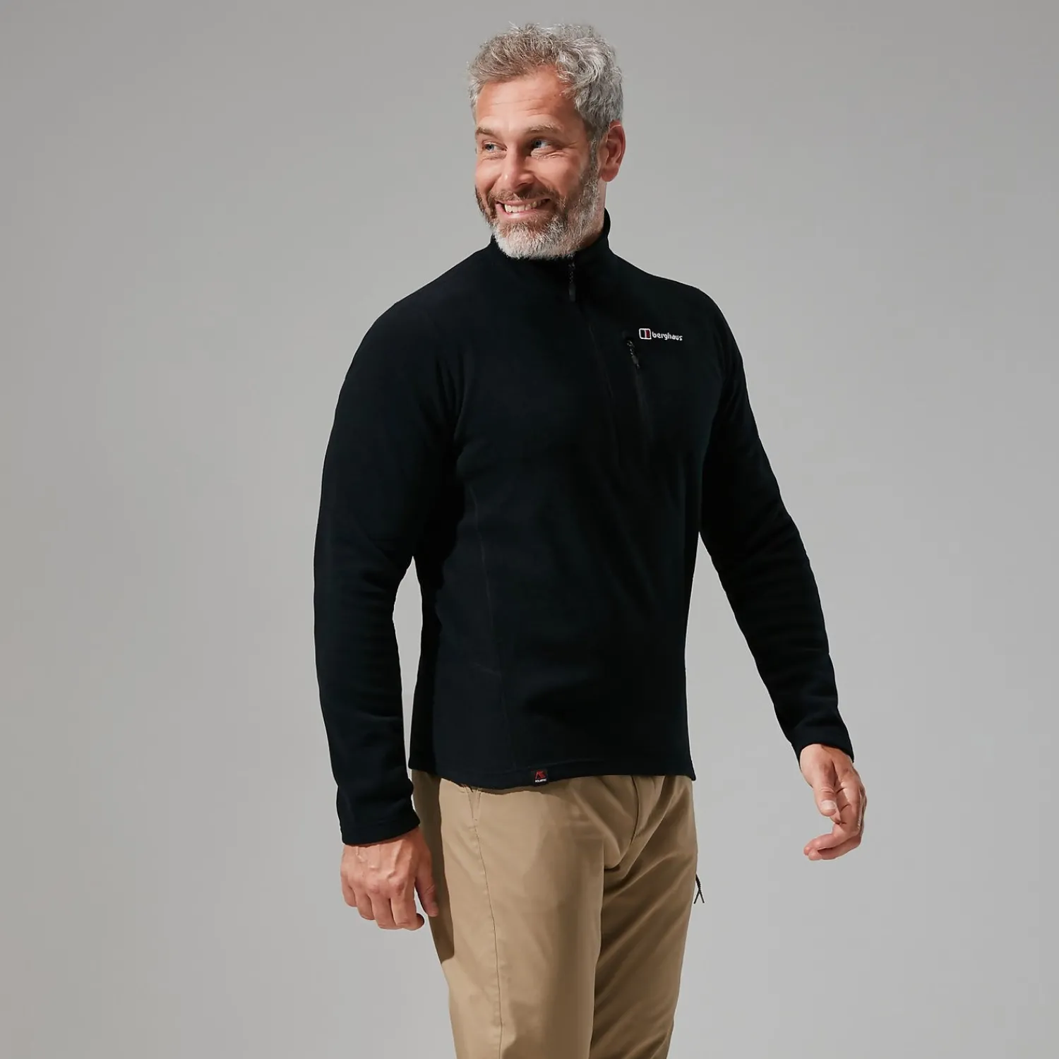 Berghaus Men's Prism Micro Polartec Half Zip - Black Hot