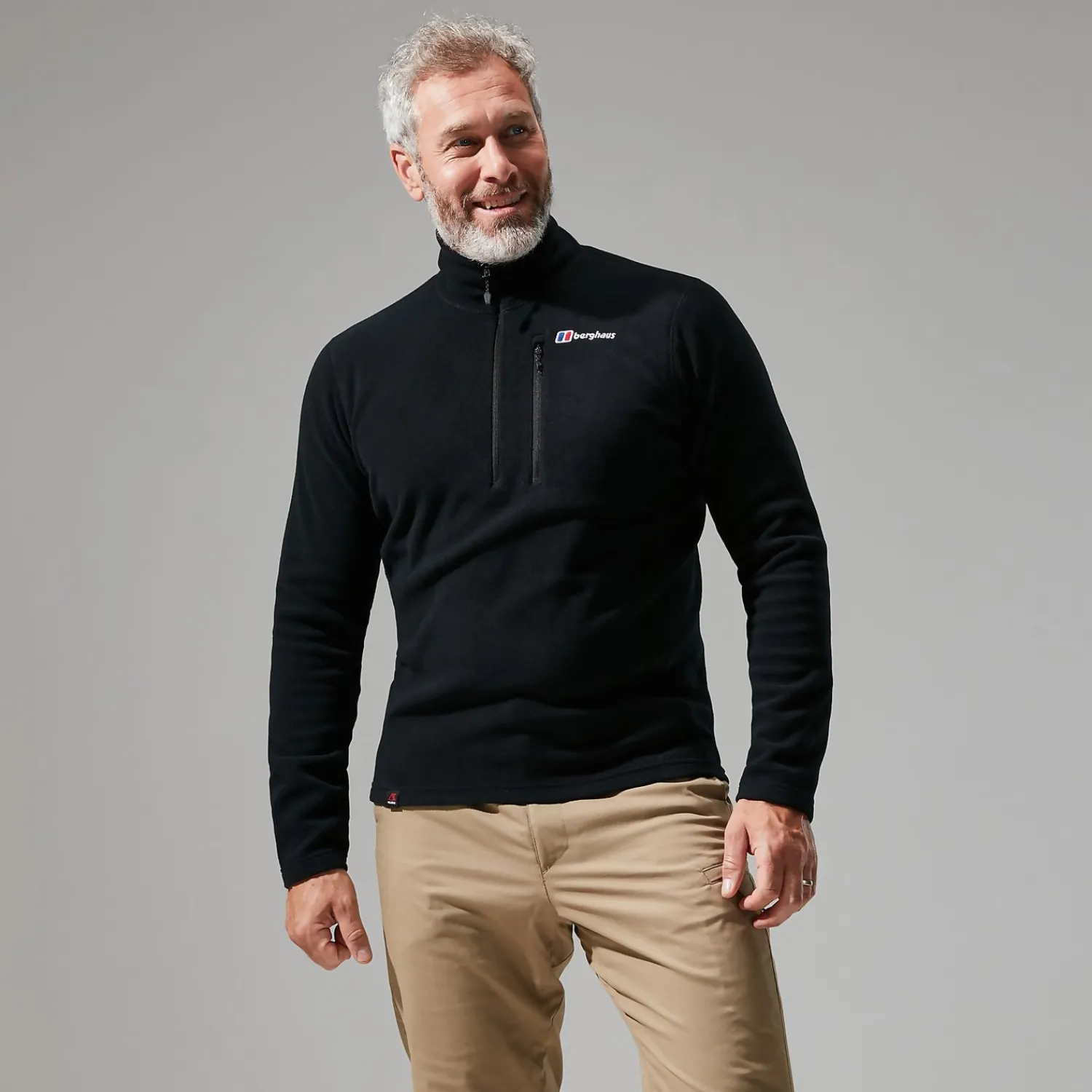 Berghaus Men's Prism Micro Polartec Half Zip - Black Hot
