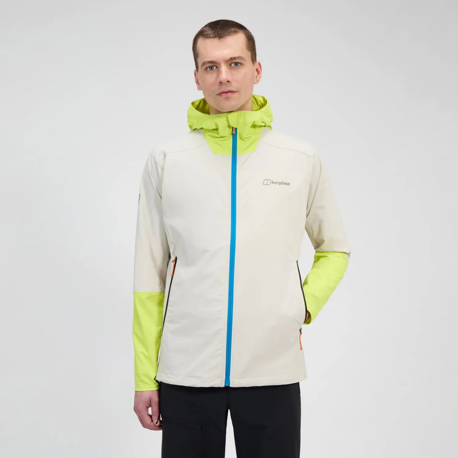 Berghaus Men's Ridge-Roamer Lite Softshell Jacket - Grey/Yellow Best