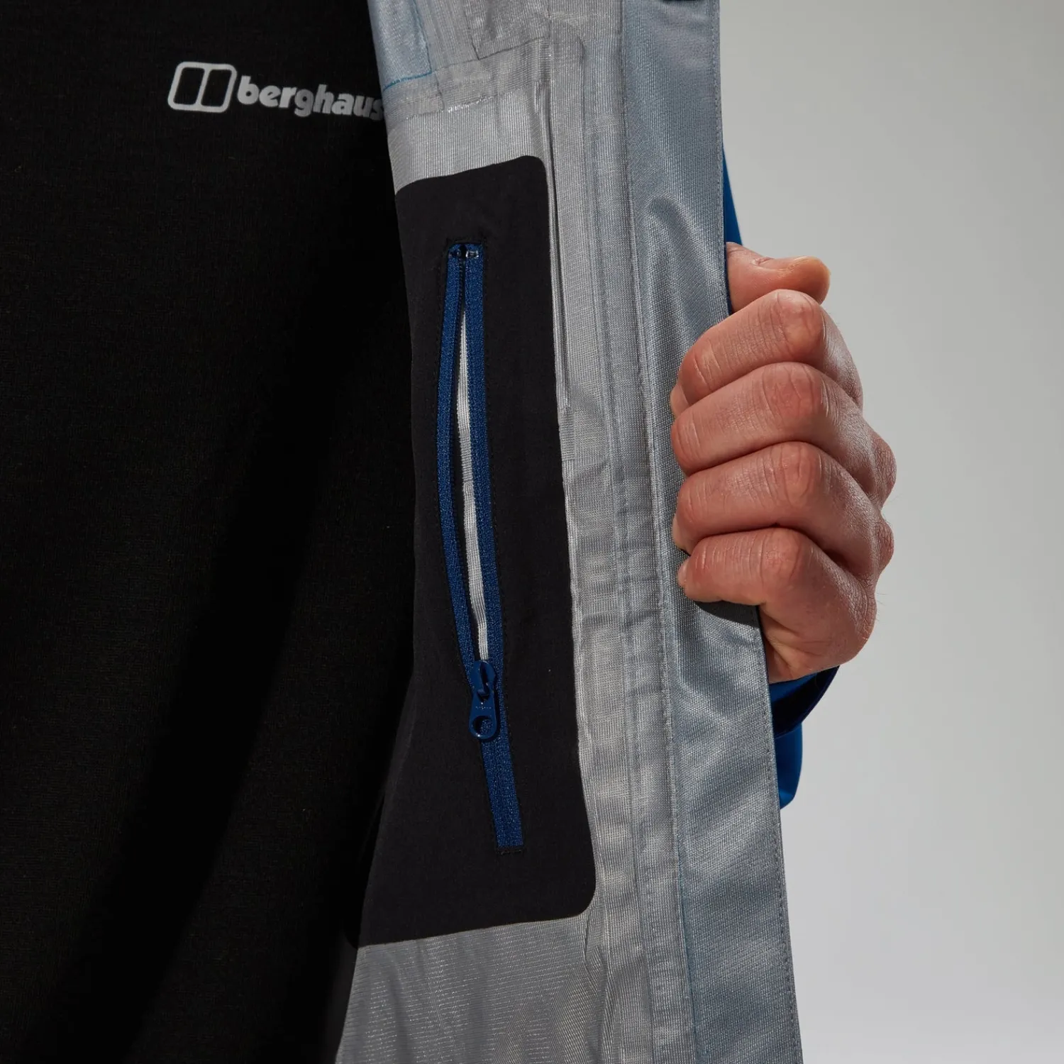 Berghaus Men's Ridge-Seeker Waterproof Jacket - Blue/Black Clearance