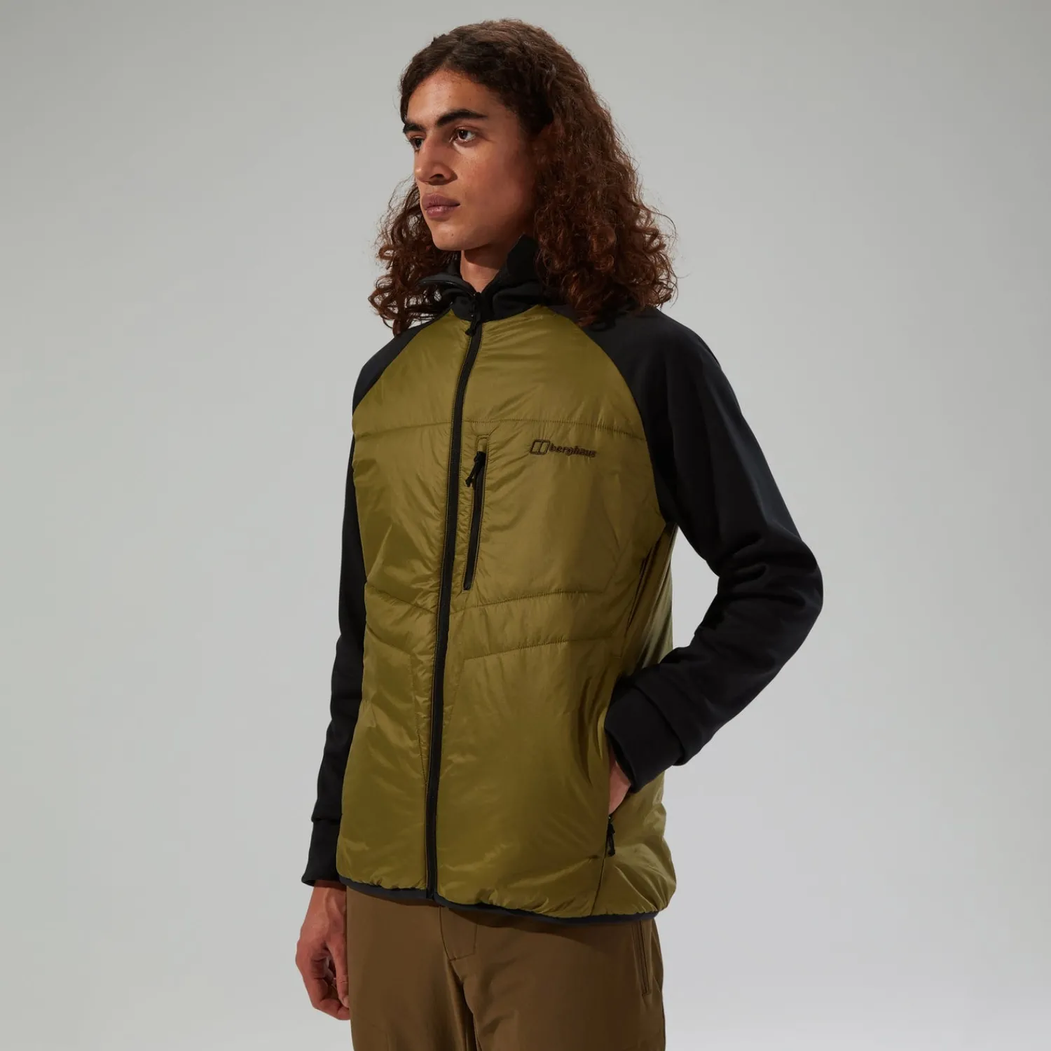 Berghaus Men's Trawden Hybrid Hooded Jacket - Green/Black Best