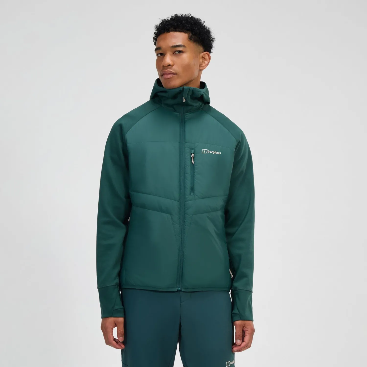 Berghaus Men's Trawden Hybrid Hooded Jacket - Green Online