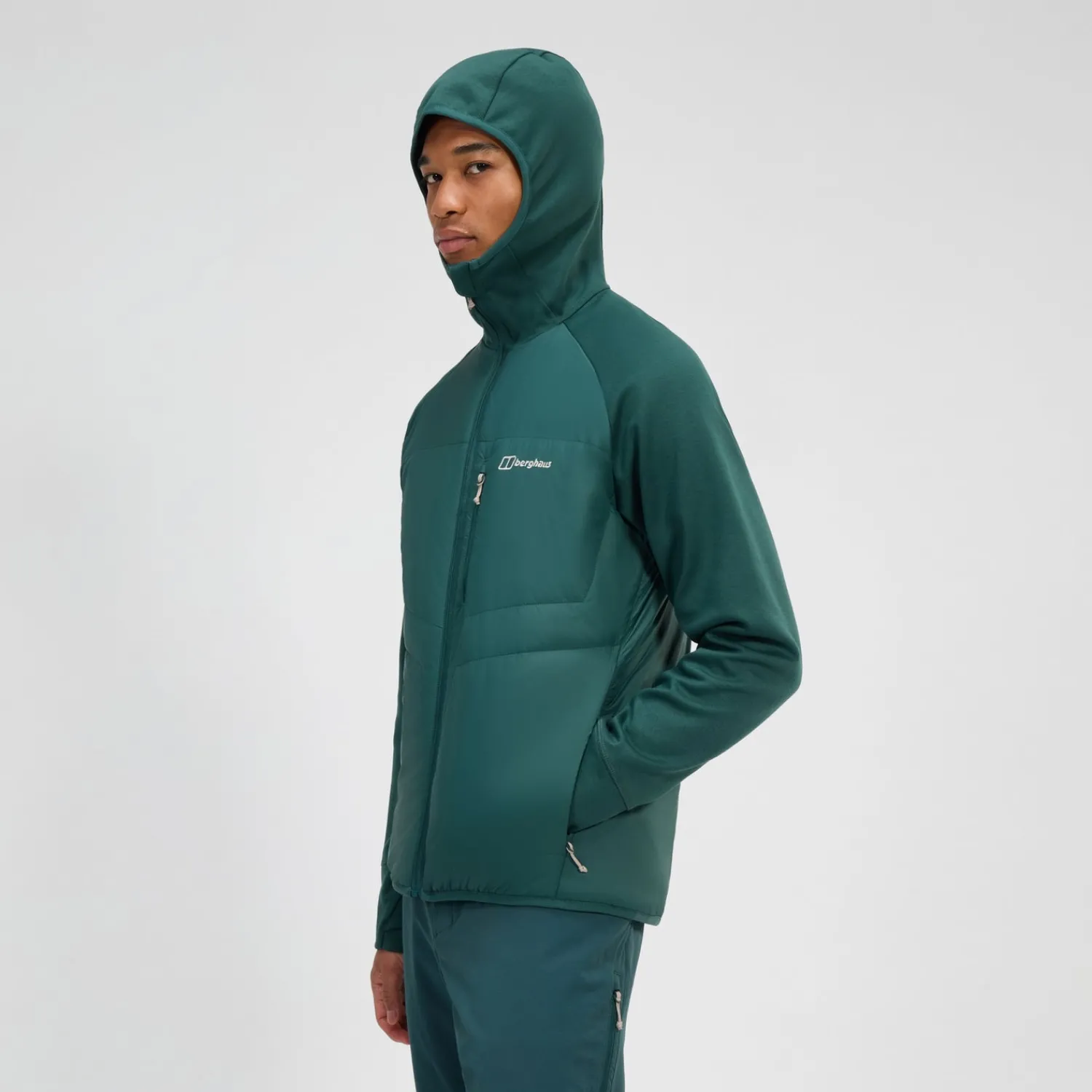 Berghaus Men's Trawden Hybrid Hooded Jacket - Green Online