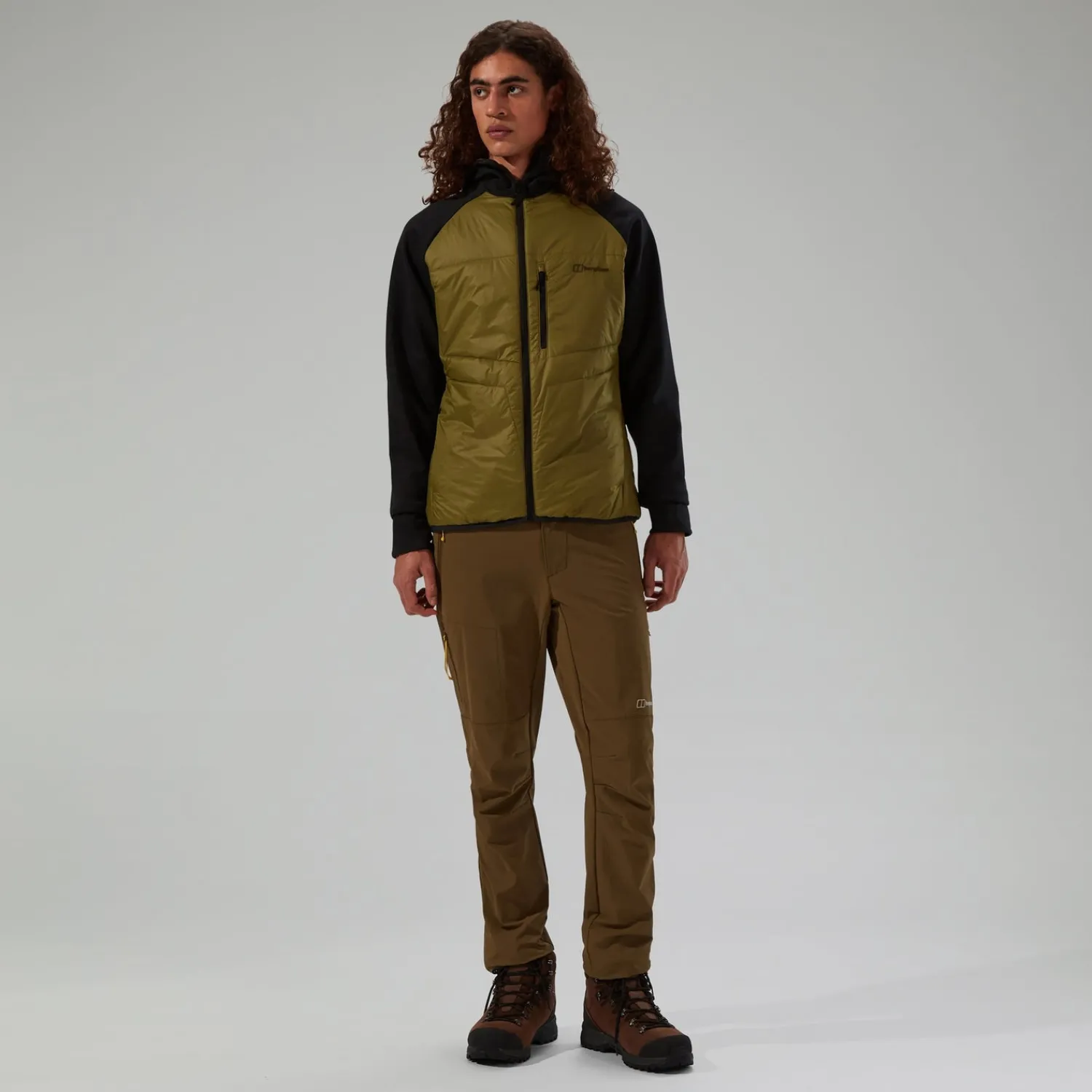Berghaus Men's Trawden Hybrid Hooded Jacket - Green/Black Best