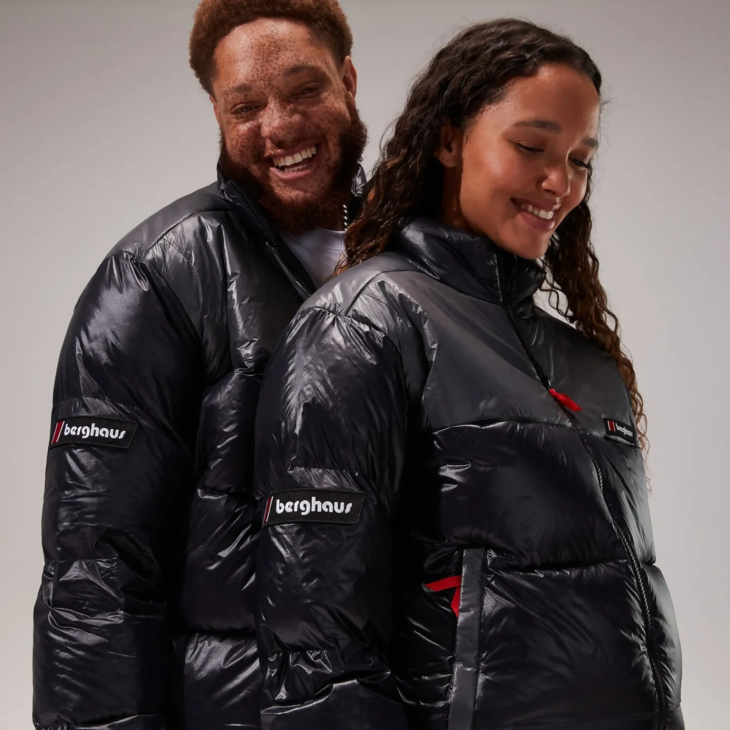 Berghaus Unisex Blockback Down Jackets - Black/Grey Outlet