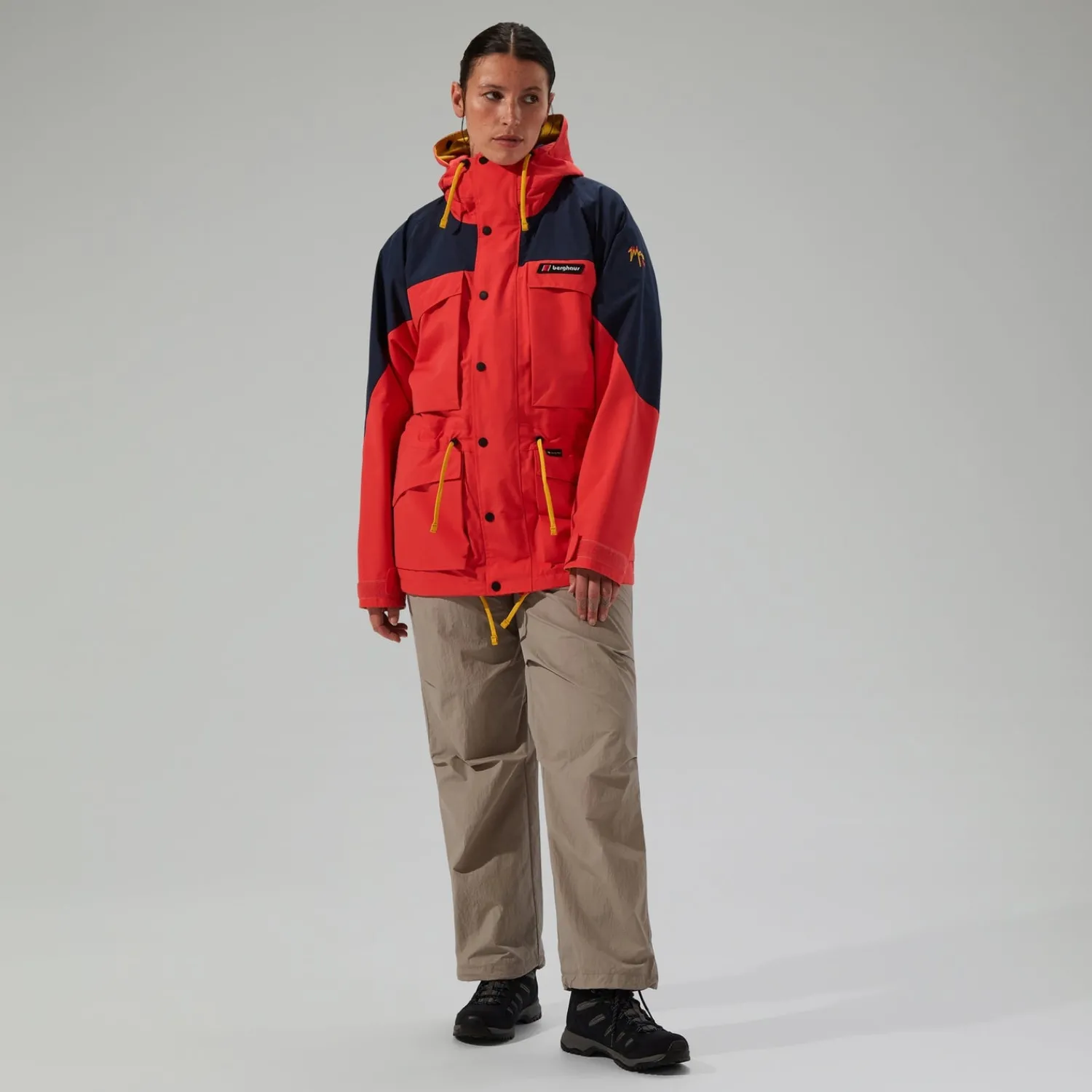 Berghaus Unisex Mera Peak 2000 Waterproof Jacket - Red/Blue Clearance