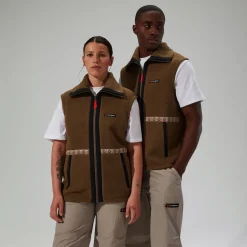 Berghaus Unisex Rhynie Aztec Fleece Gilet - Brown/Black Hot