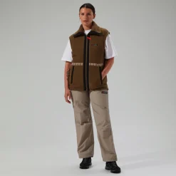 Berghaus Unisex Rhynie Aztec Fleece Gilet - Brown/Black Hot