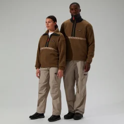 Berghaus Unisex Rhynie Aztec Half Zip Fleece - Brown/Black Clearance
