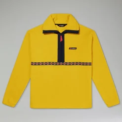 Berghaus Unisex Rhynie Aztec Half Zip Fleece - Yellow/Blue Fashion