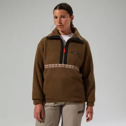 Berghaus Unisex Rhynie Aztec Half Zip Fleece - Brown/Black Clearance