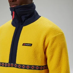Berghaus Unisex Rhynie Aztec Half Zip Fleece - Yellow/Blue Fashion