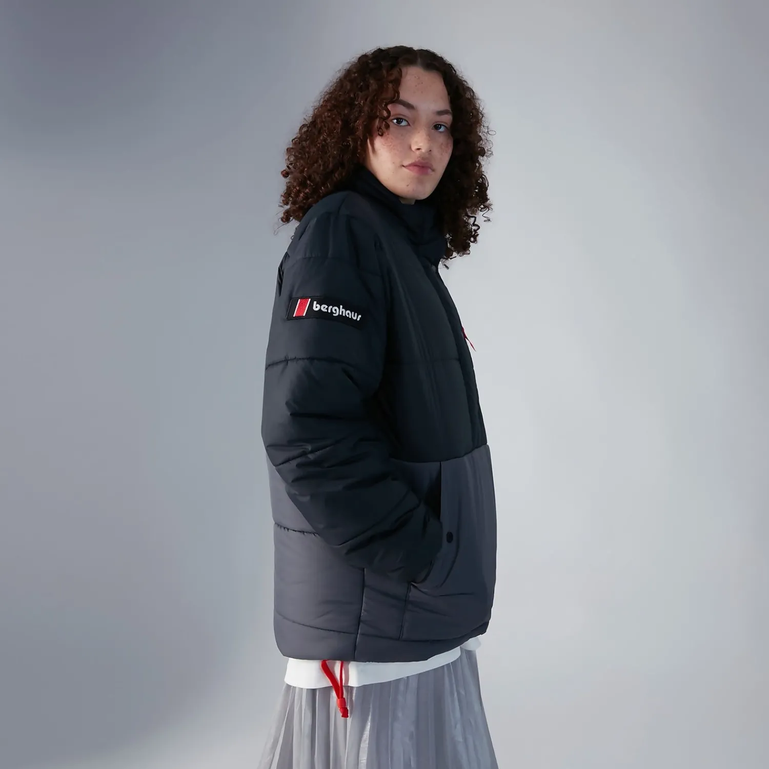 Berghaus Unisex Selapass Insulated Half Zip Jacket - Black / Grey New