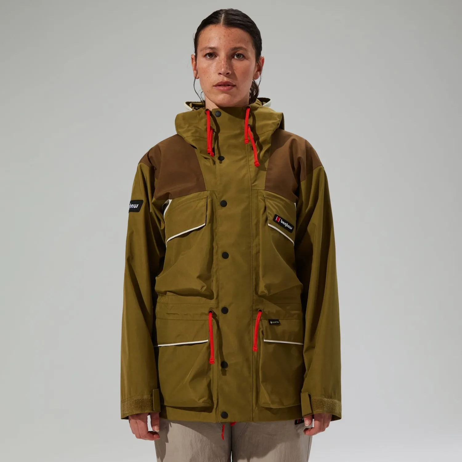 Berghaus Unisex Trango Gore-Tex Waterproof Jacket - Green/Brown Outlet