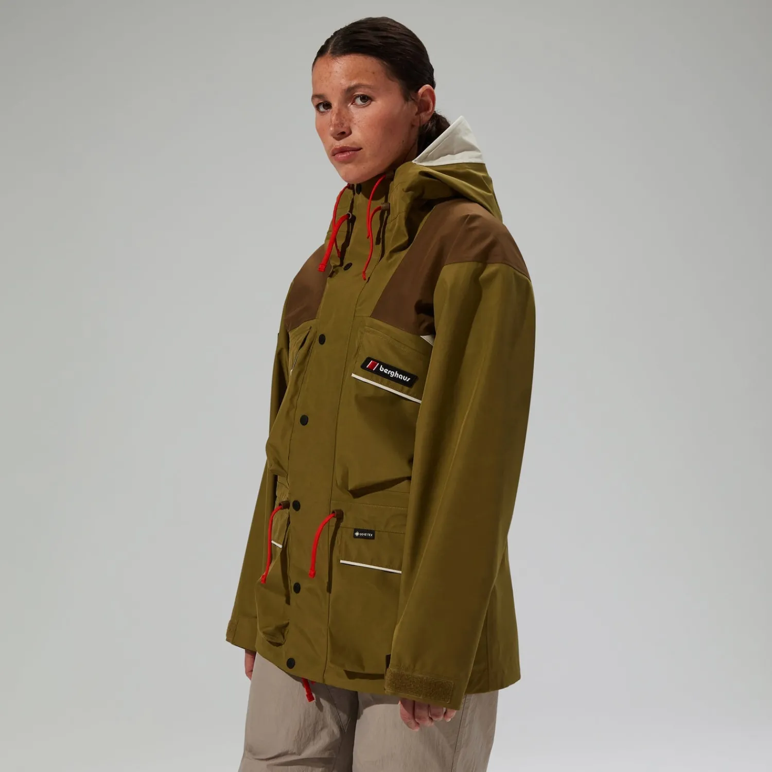 Berghaus Unisex Trango Gore-Tex Waterproof Jacket - Green/Brown Outlet