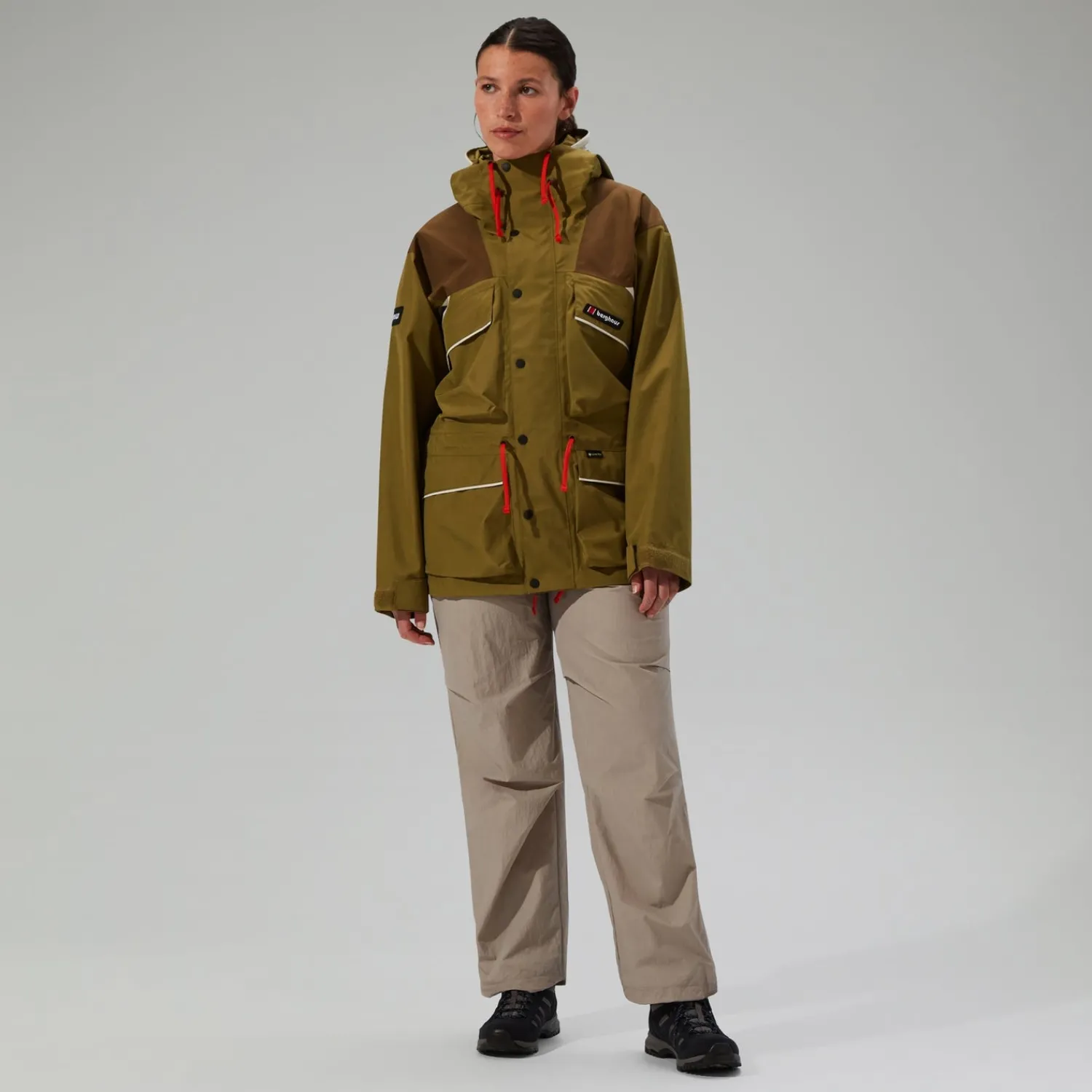 Berghaus Unisex Trango Gore-Tex Waterproof Jacket - Green/Brown Outlet