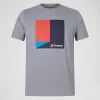 Berghaus Unisex Tri Color Tee - Dark Grey New