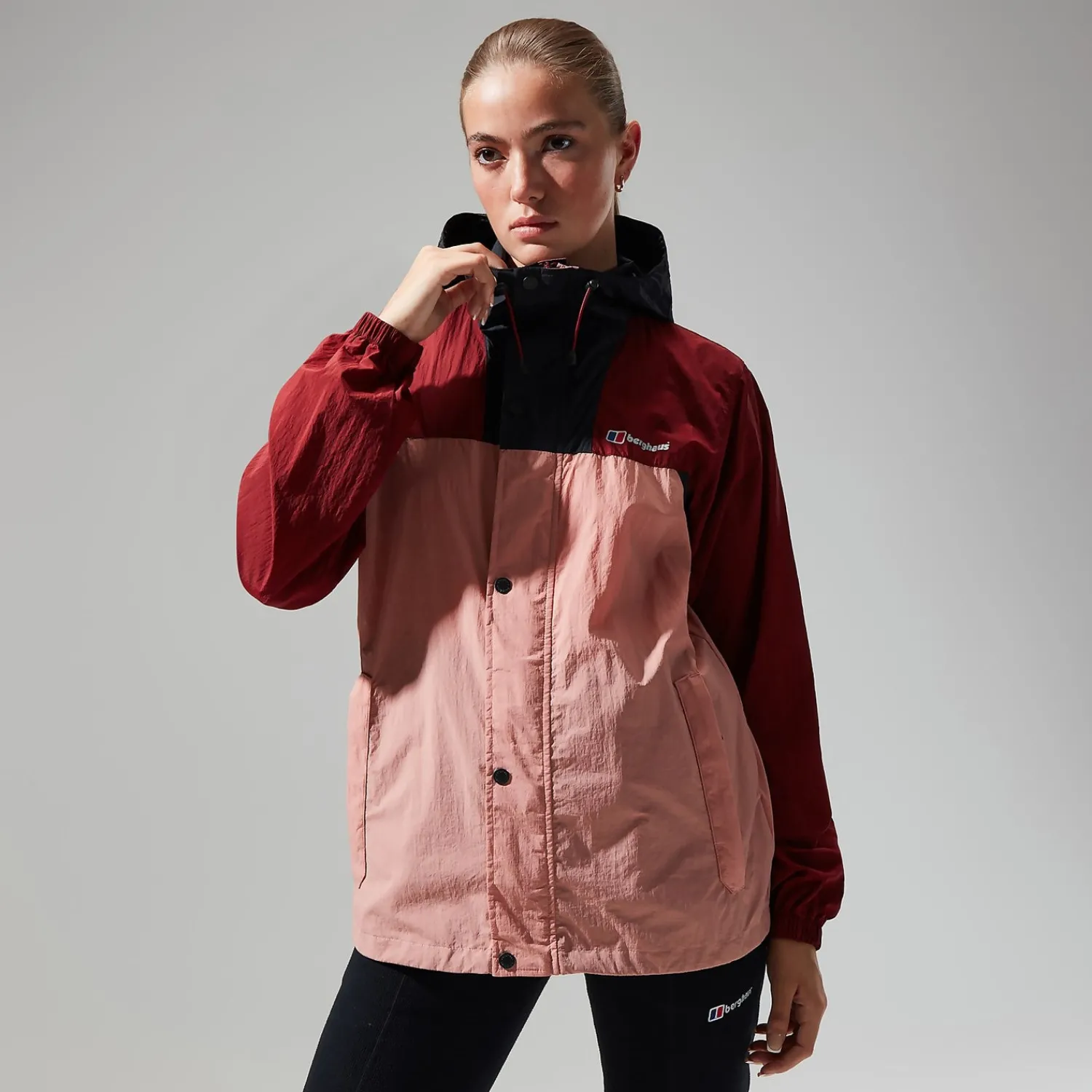 Berghaus Unisex Urban Windbreaker 21 Jacket - Pink/Dark Red Outlet