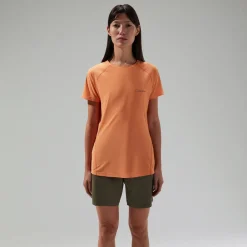 Berghaus Women's 24/7 Crew Short Sleeve Tech Tee Orange Sale