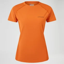 Berghaus Women's 24/7 Crew Short Sleeve Tech Tee - Orange Hot
