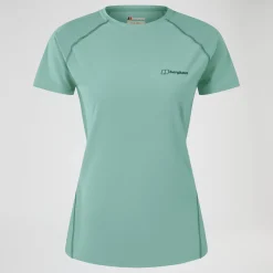 Berghaus Women's 24/7 Crew Short Sleeve Tech Tee - Green Hot