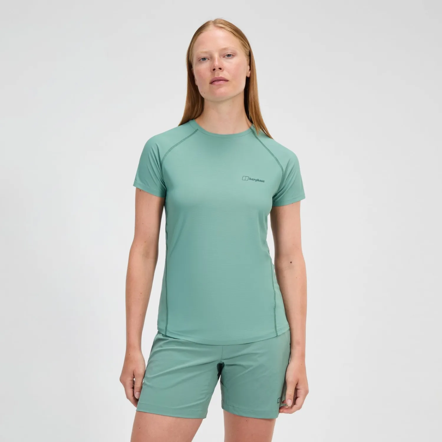 Berghaus Women's 24/7 Crew Short Sleeve Tech Tee - Green Hot