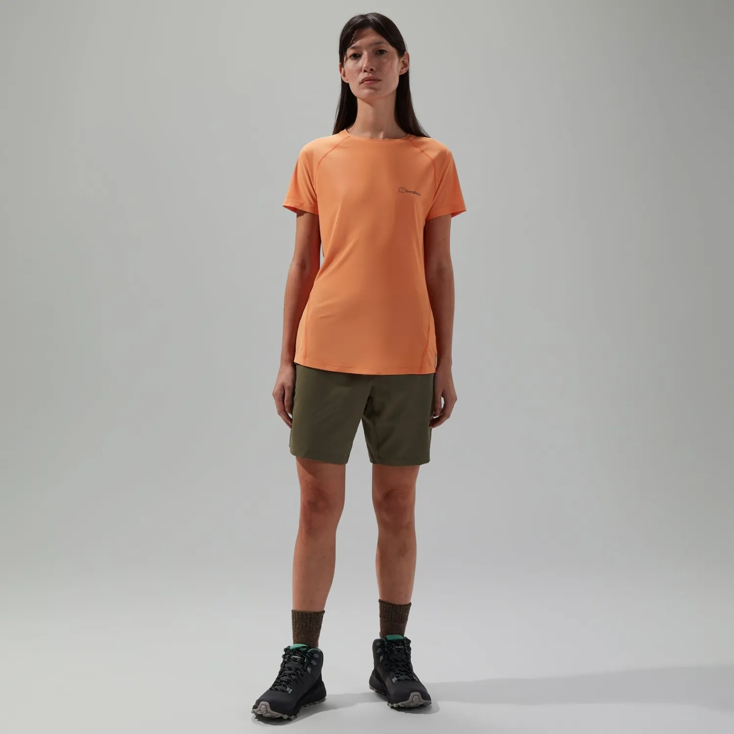Berghaus Women's 24/7 Crew Short Sleeve Tech Tee Orange Sale