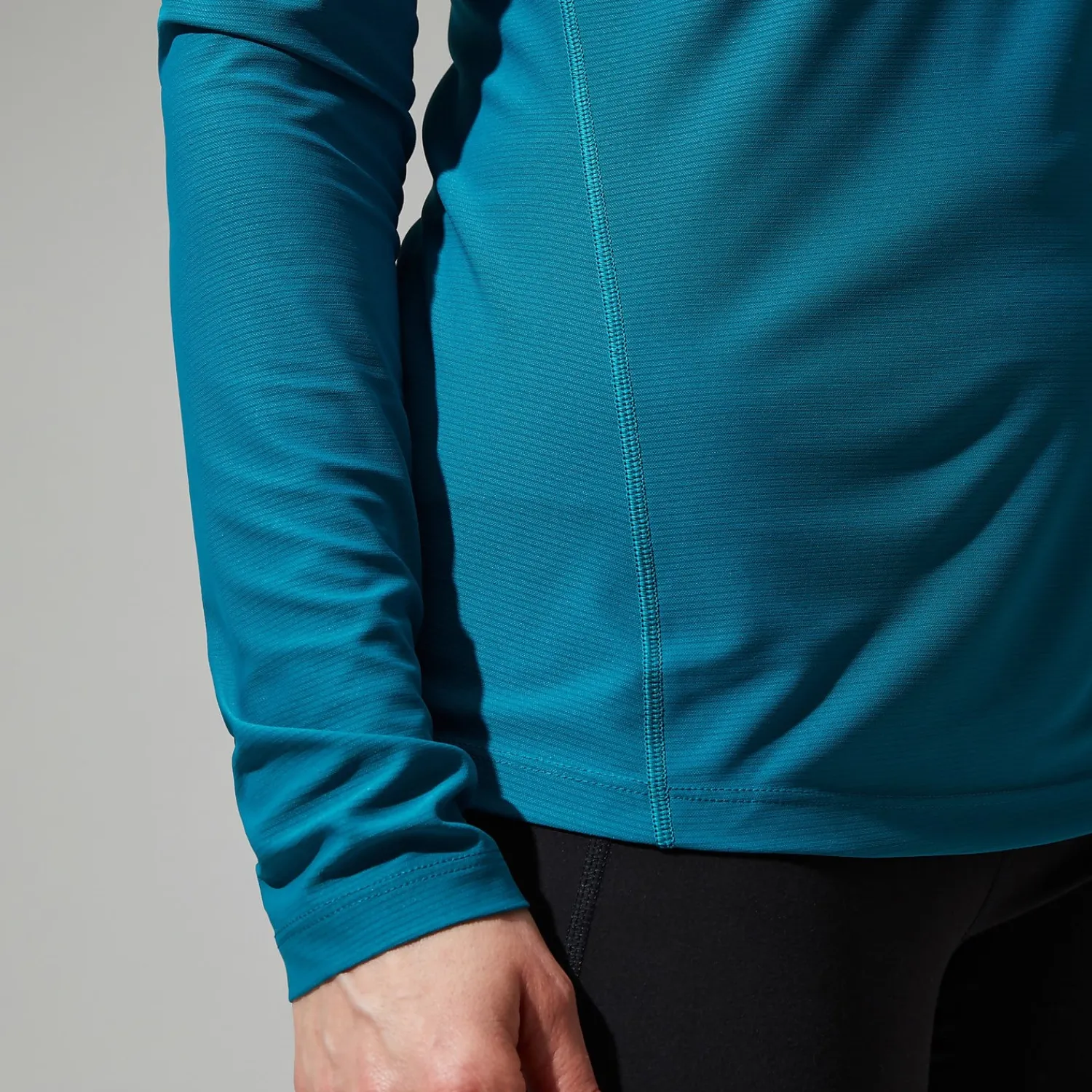 Berghaus Women's 24/7 Half Zip Long Sleeve Tech Tee - Turquoise Clearance