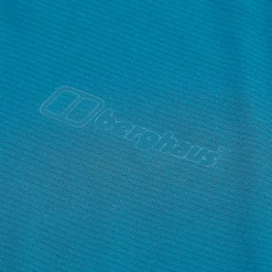 Berghaus Women's 24/7 Half Zip Long Sleeve Tech Tee - Turquoise Clearance