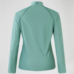 Berghaus Women's 24/7 Half Zip Long Sleeve Tech Tee - Green Best