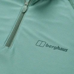 Berghaus Women's 24/7 Half Zip Long Sleeve Tech Tee - Green Best
