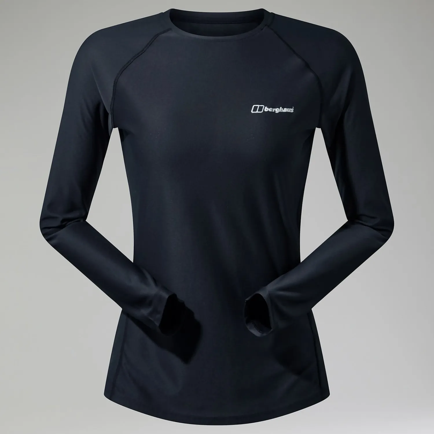Berghaus Women's 24/7 Long Sleeve Crew Base Layer - Black Sale