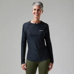Berghaus Women's 24/7 Long Sleeve Crew Base Layer - Black Sale