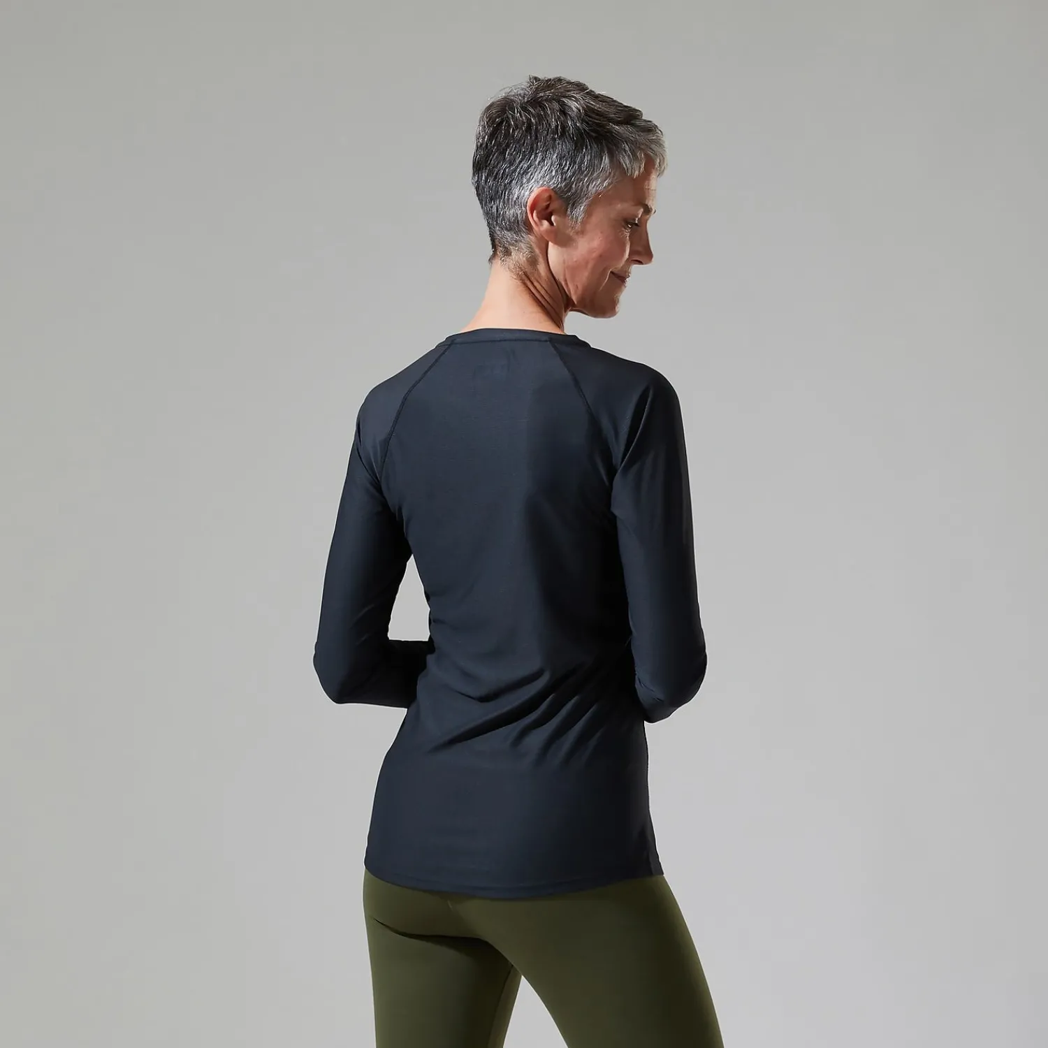 Berghaus Women's 24/7 Long Sleeve Crew Base Layer - Black Sale