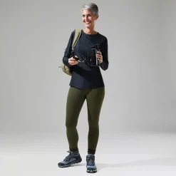 Berghaus Women's 24/7 Long Sleeve Crew Base Layer - Black Sale