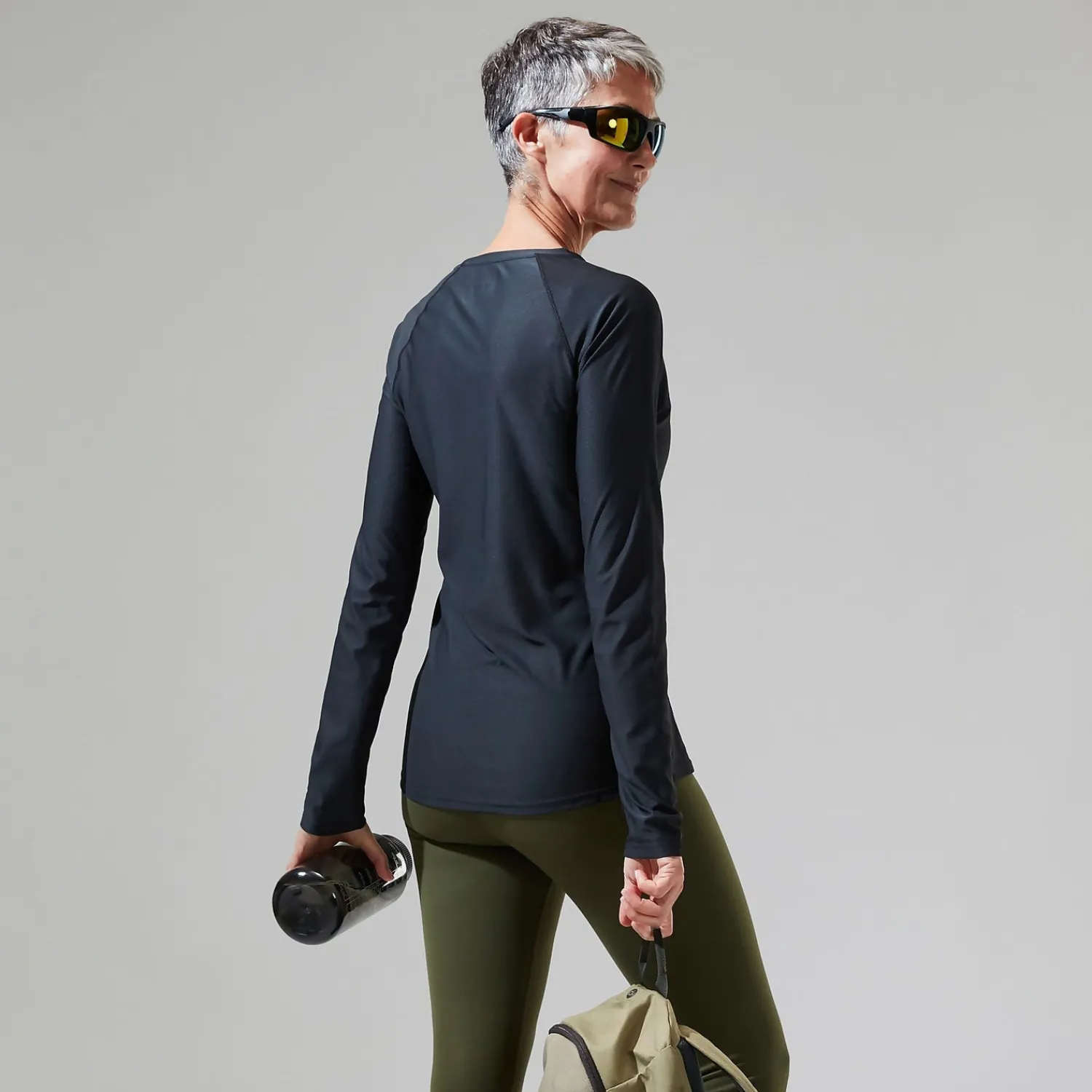 Berghaus Women's 24/7 Long Sleeve Crew Base Layer - Black Sale