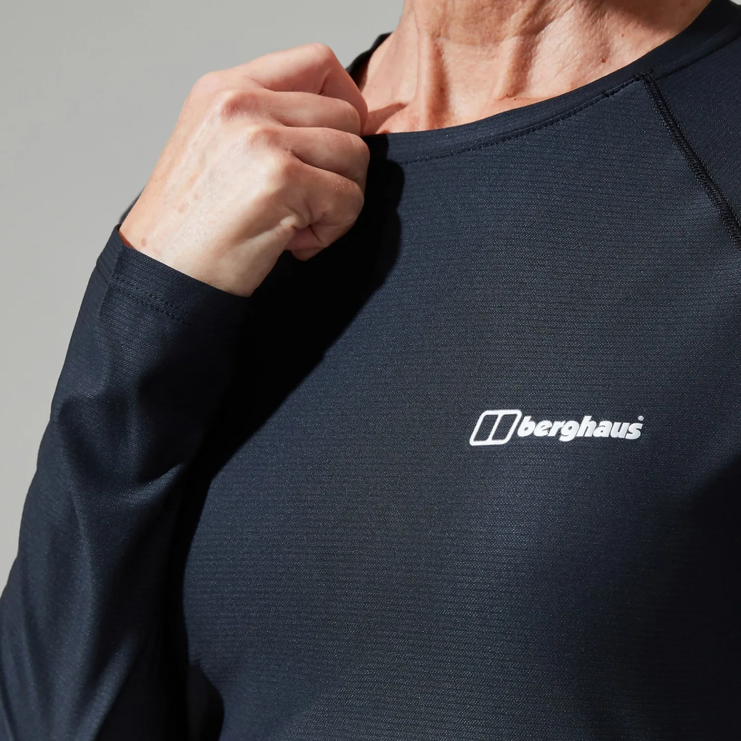 Berghaus Women's 24/7 Long Sleeve Crew Base Layer - Black Sale