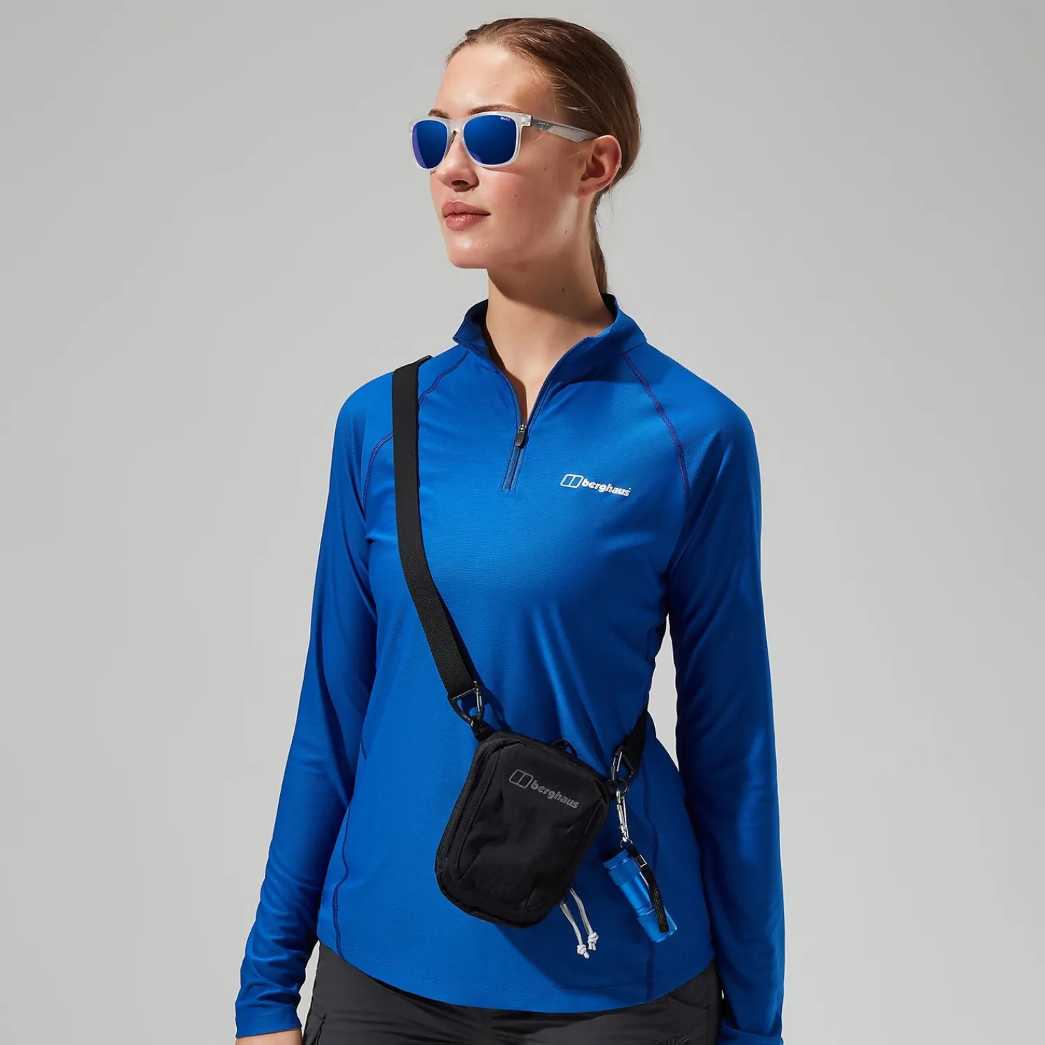 Berghaus Women's 24/7 Tech Long Sleeve Half Zip Tee - Blue Outlet