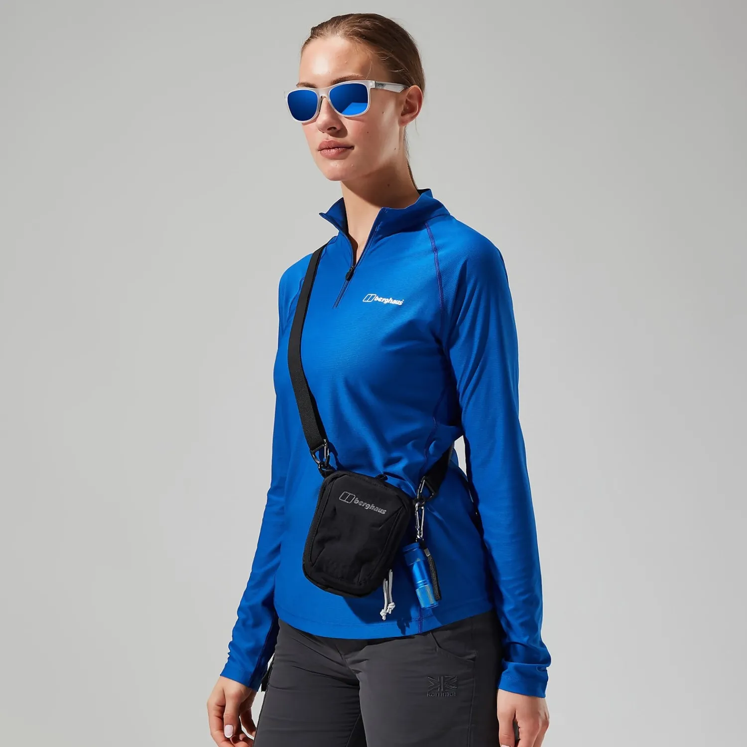 Berghaus Women's 24/7 Tech Long Sleeve Half Zip Tee - Blue Outlet