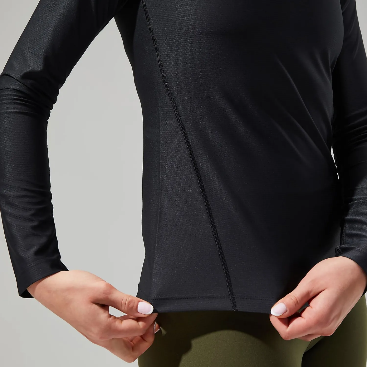 Berghaus Women's 24/7 Tech Tee Long Sleeve Half Zip - Black Best