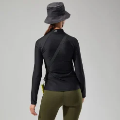 Berghaus Women's 24/7 Tech Tee Long Sleeve Half Zip - Black Best