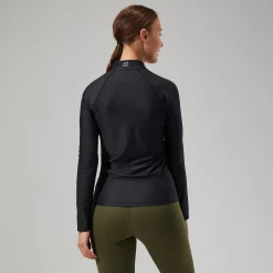Berghaus Women's 24/7 Tech Tee Long Sleeve Half Zip - Black Best