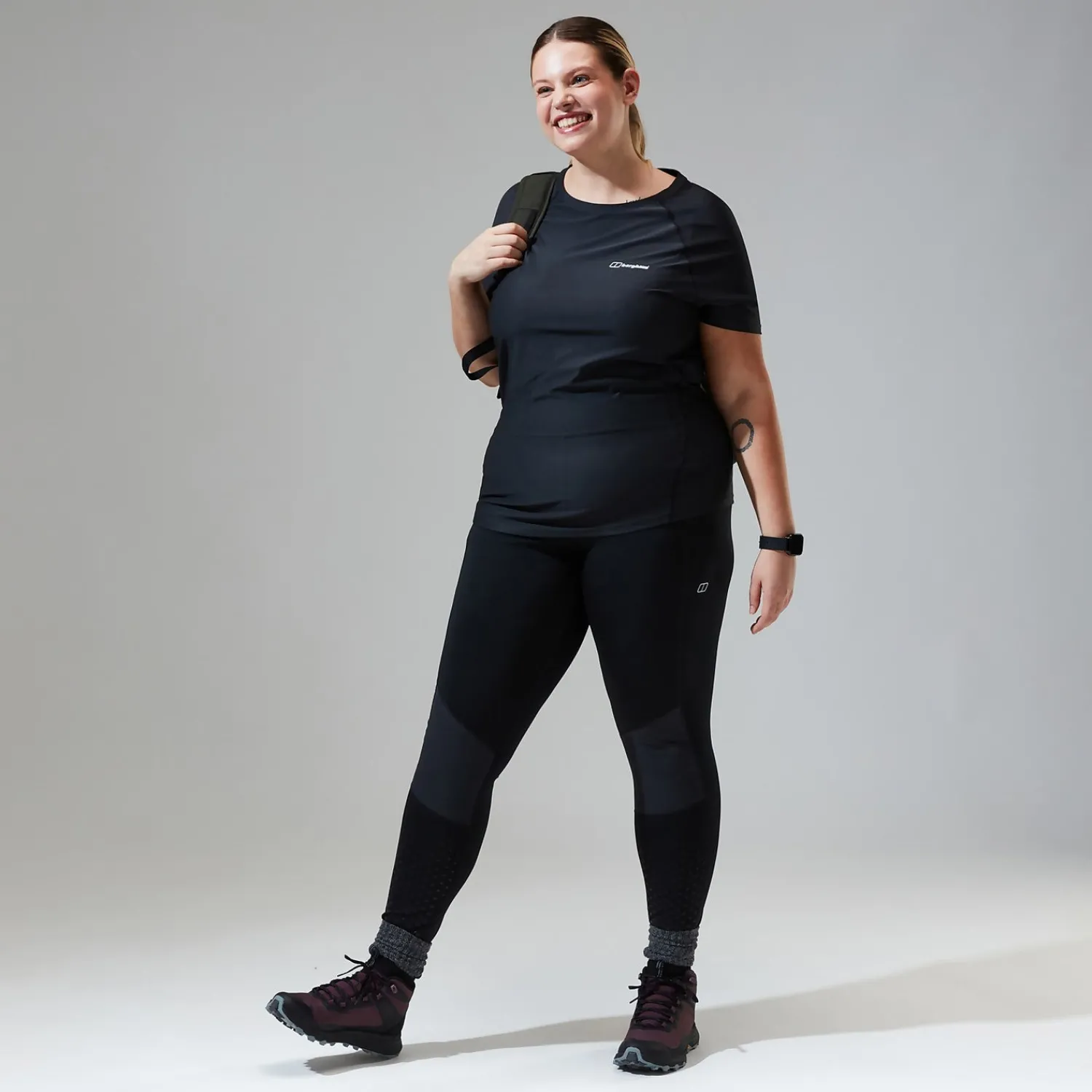 Berghaus Women's 24/7 Tech Tee Super Stretch Crew - Black Discount